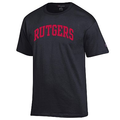 Men's Champion Black Rutgers Scarlet Knights Basic Arch T-Shirt