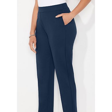 Catherines Women's Plus Size Liz&Me Slim Leg Ponte Knit Pant