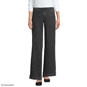 Women's Lands' End High Rise Wide Leg Jeans