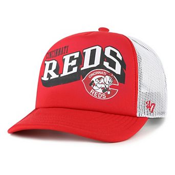 Men's '47 Red Cincinnati Reds Meander Foam Trucker Snapback Hat
