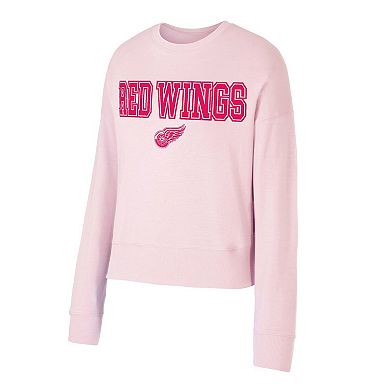 Women's Concepts Sport Pink Detroit Red Wings Tonal Pullover Sweatshirt