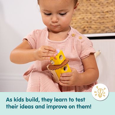 Melissa & Doug Blockables Safari Connectable Wooden Building Blocks Set