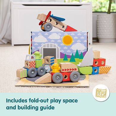 Melissa & Doug Blockables Vehicles Building Set