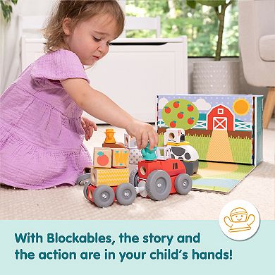 Melissa & Doug Blockables Farm Snap And Play Building Set