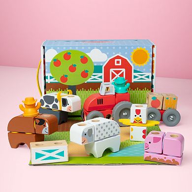 Melissa & Doug Blockables Farm Snap And Play Building Set