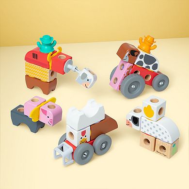 Melissa & Doug Blockables Farm Snap And Play Building Set