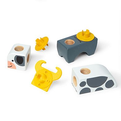 Melissa & Doug Blockables Farm Snap And Play Building Set