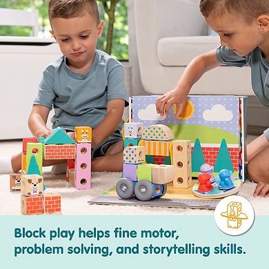 Melissa & Doug Blockables Town Snap And Play Connectable Building Blocks Set