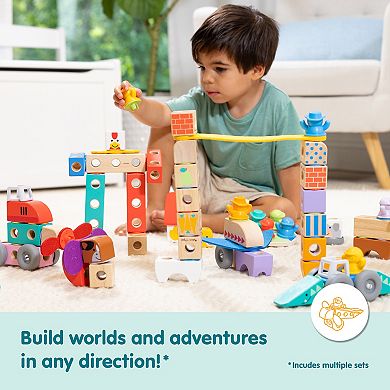 Melissa & Doug Blockables Town Snap And Play Connectable Building Blocks Set