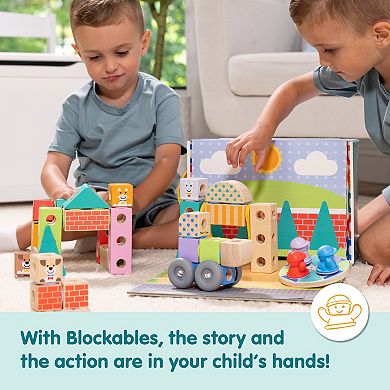 Melissa & Doug Blockables Town Snap And Play Connectable Building Blocks Set