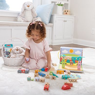 Melissa & Doug Blockables Town Snap And Play Connectable Building Blocks Set