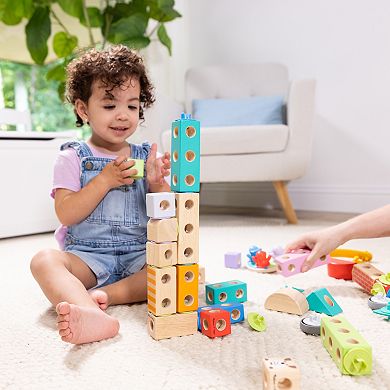 Melissa & Doug Blockables Town Snap And Play Connectable Building Blocks Set