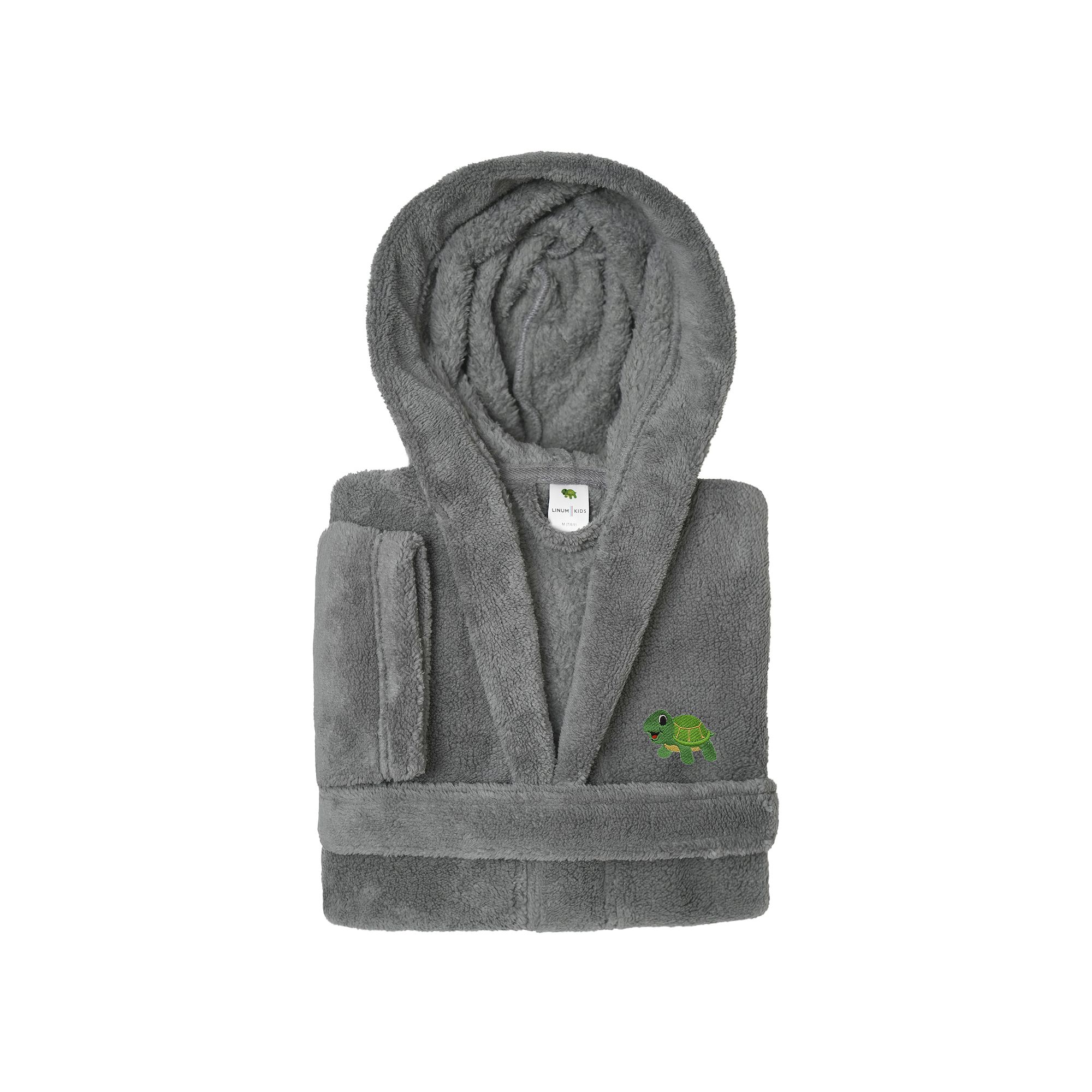 Linum Home Textiles Super Plush Double Brushed Hooded Bathrobe, Boys, Size