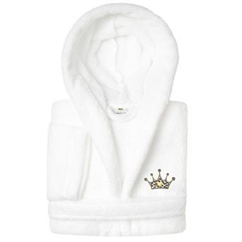 Kids Linum Home Textiles Cheetah Crown Super Plush Double Brushed Hooded Bathrobe