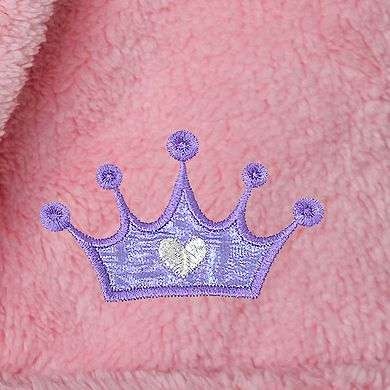 Kids Linum Home Textiles Purple Crown Super Plush Double Brushed Hooded Bathrobe