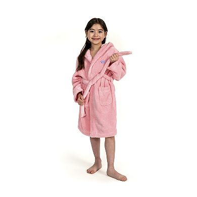 Kids Linum Home Textiles Purple Crown Super Plush Double Brushed Hooded Bathrobe