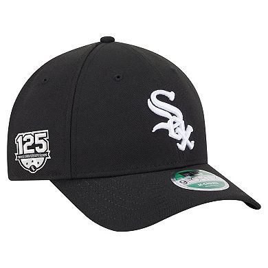 Men's New Era Black Chicago White Sox 125th Anniversary 9FORTY Adjustable Hat