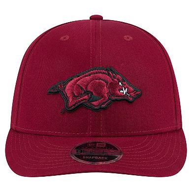 Men's New Era Cardinal Arkansas Razorbacks Low Profile 9FIFTY Snapback Hat