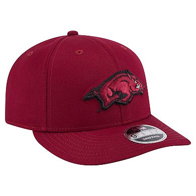 Men's New Era Cardinal Arkansas Razorbacks Low Profile 9FIFTY Snapback Hat