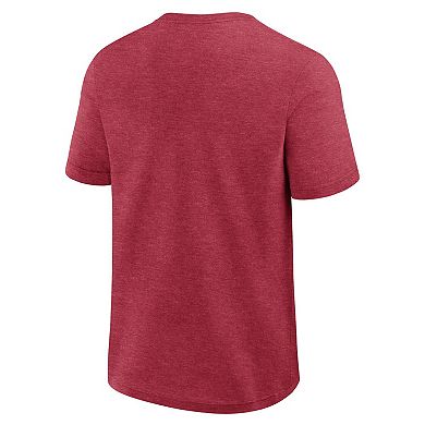 Men's Logo Athletic Heather Red Arizona Diamondbacks Top Notch T-Shirt