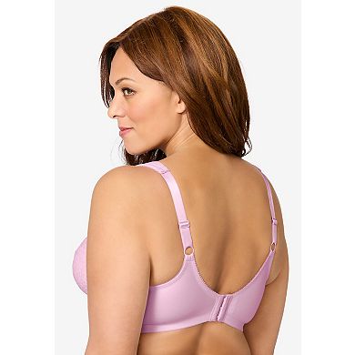 Comfort Choice Women's Plus Size Full Coverage Lace Overlay Bra