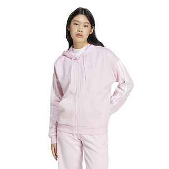 Women's adidas Essentials 3-Stripes Fleece Full-Zip Hoodie