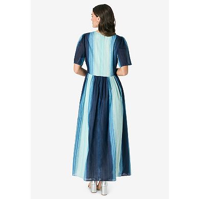 Roaman's Women's Plus Size Ombre Maxi Dress