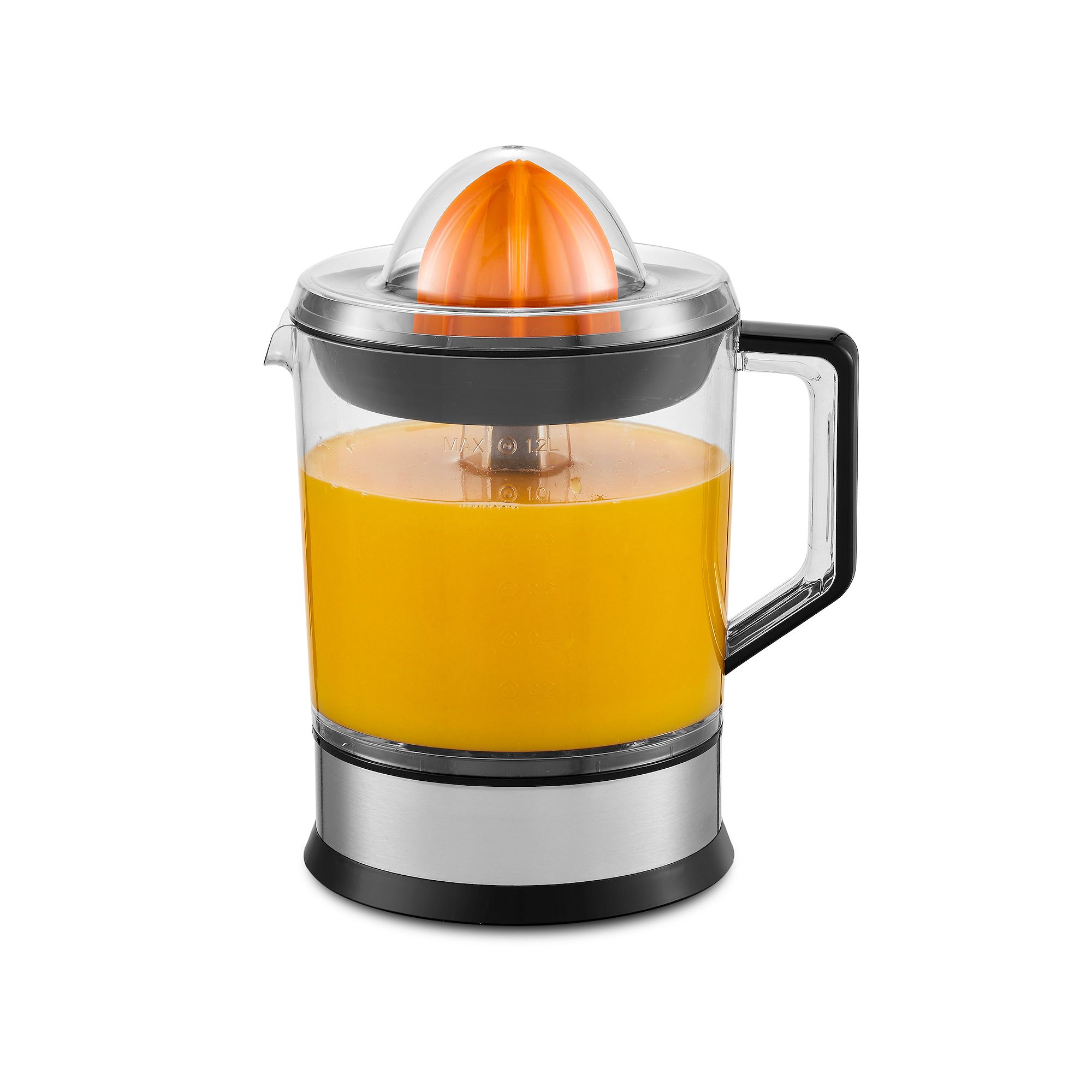 Elite Cuisine 5 Cup Citrus Juicer, Silver Black