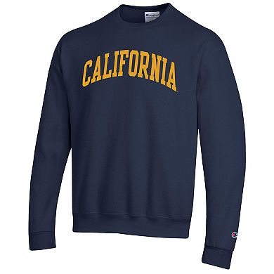 Men's Champion Navy Cal Bears Basic Arch Fleece Pullover Sweatshirt