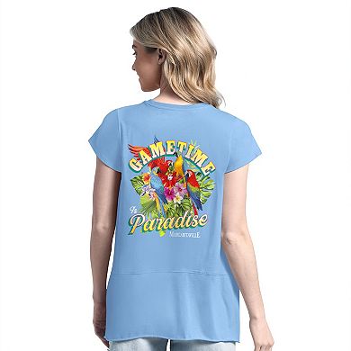 Women's Margaritaville Light Blue Tampa Bay Rays Gametime is Paradise T-Shirt