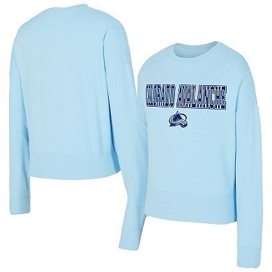 Women's Concepts Sport Light Blue Colorado Avalanche Tonal Pullover Sweatshirt