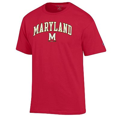 Men's Champion® Red Maryland Terrapins Arch Over Logo T-Shirt