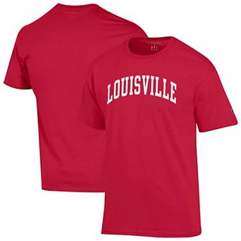 Men's Champion Red Louisville Cardinals Basic Arch T-Shirt