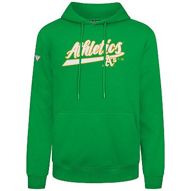 Men's Levelwear Green Oakland Athletics Podium Fleece Pullover Hoodie