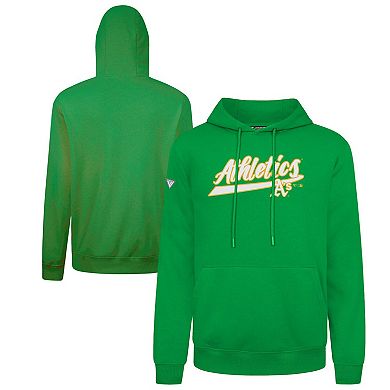 Men's Levelwear Green Oakland Athletics Podium Fleece Pullover Hoodie