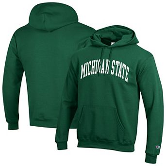 Men's Champion Green Michigan State Spartans Basic Arch Fleece Pullover Hoodie