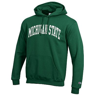 Men's Champion Green Michigan State Spartans Basic Arch Fleece Pullover Hoodie