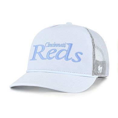 Men's '47 Light Blue Cincinnati Reds Foundation Script Hitch Adjustable Trucker Hat