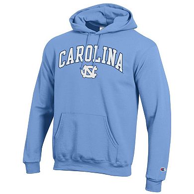 Men's Champion® Carolina Blue North Carolina Tar Heels Arch Over Logo Pullover Hoodie