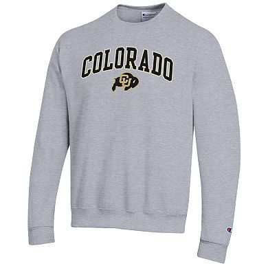 Men's Champion® Heather Gray Colorado Buffaloes Arch Over Logo Pullover Sweatshirt