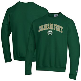 Men's�Champion Green Colorado State Rams Arch Over Logo Pullover Sweatshirt