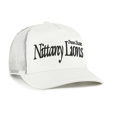 Unisex '47 Cream Penn State Nittany Lions Foundation Script Adjustable Trucker Hat