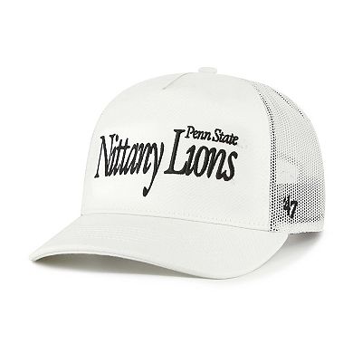 Unisex '47 Cream Penn State Nittany Lions Foundation Script Adjustable Trucker Hat