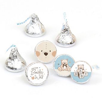 Big Dot of Happiness We Can Bearly Wait - Teddy Bear Baby Shower Round Candy Sticker Favors