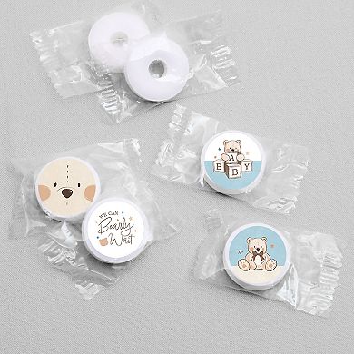 Big Dot of Happiness We Can Bearly Wait - Teddy Bear Baby Shower Round Candy Sticker Favors