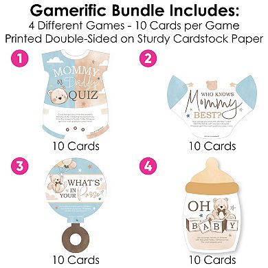 Big Dot of Happiness We Can Bearly Wait - 4 Teddy Bear Baby Shower Games