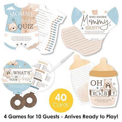Big Dot of Happiness We Can Bearly Wait - 4 Teddy Bear Baby Shower Games