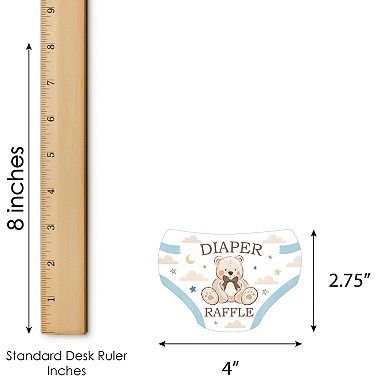 Big Dot of Happiness We Can Bearly Wait - Diaper Shaped Raffle Ticket Inserts