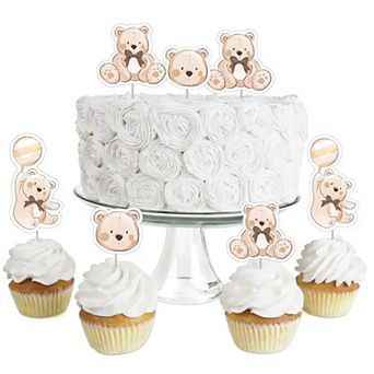 Big Dot of Happiness We Can Bearly Wait Cupcake Toppers Teddy Bear Baby Shower