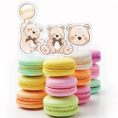 Big Dot of Happiness We Can Bearly Wait Cupcake Toppers Teddy Bear Baby Shower